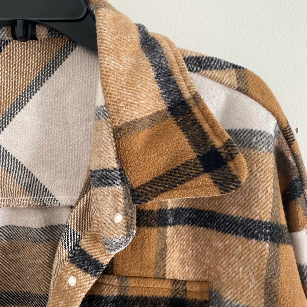 Plaid Button-Up Jacket - image 4